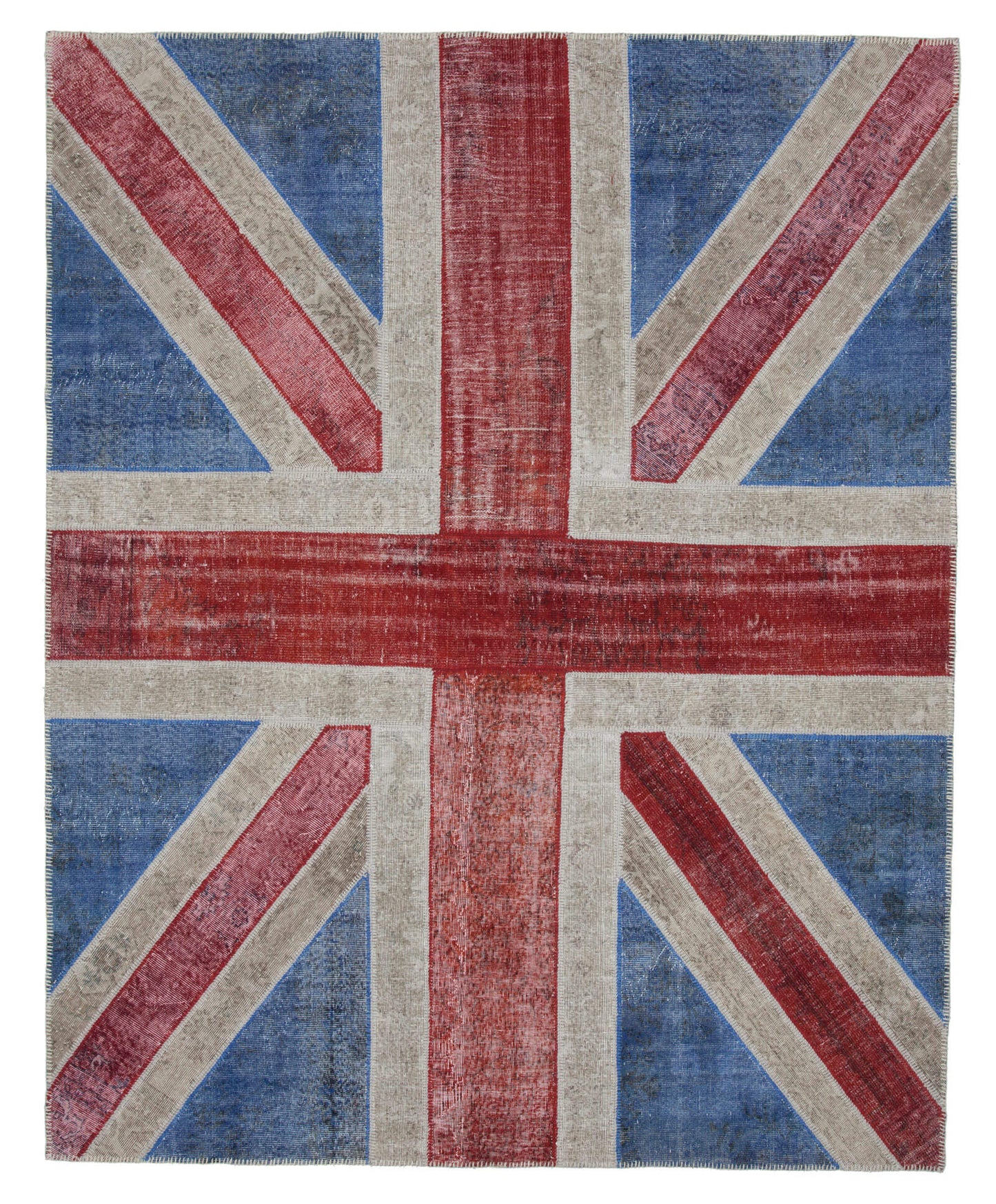 8x10 British Flag Patchwork Rug - 22675