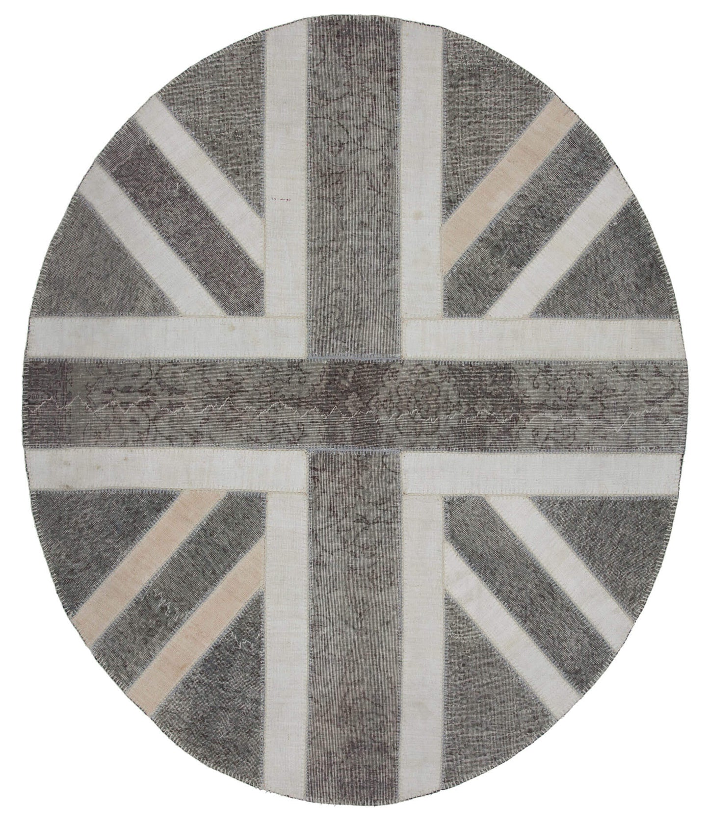 7x8 British Flag Patchwork Rug - 22676