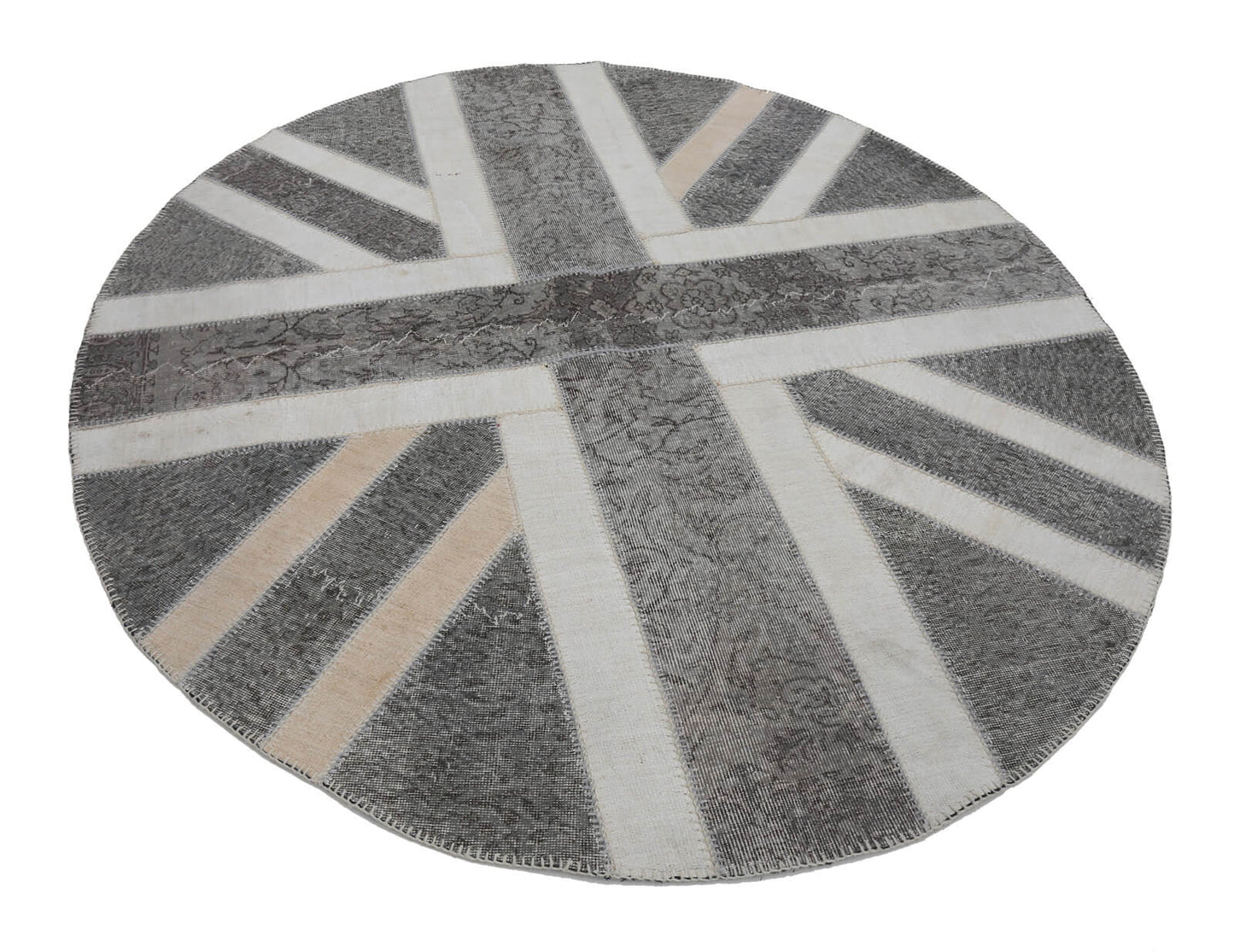 7x8 British Flag Patchwork Rug - 22676
