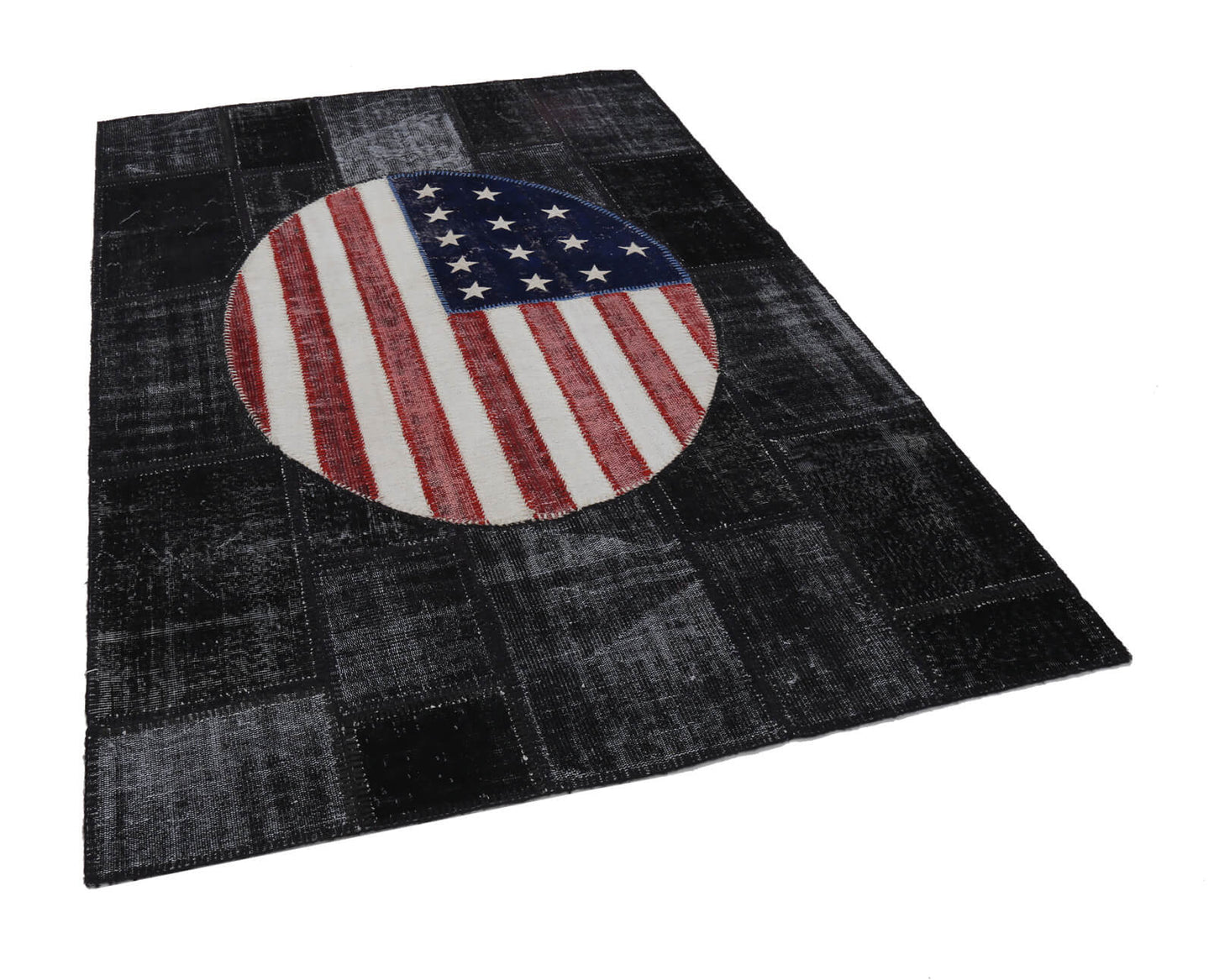 6x8 Usa Flag Patchwork Rug - 22678