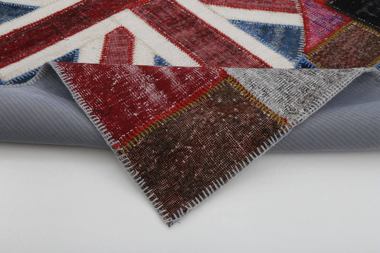 6x8 British Flag Patchwork Rug - 22682