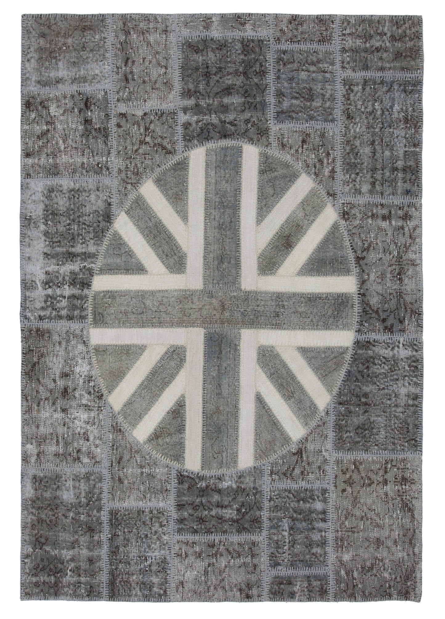 6x8 British Flag Patchwork Rug - 22687