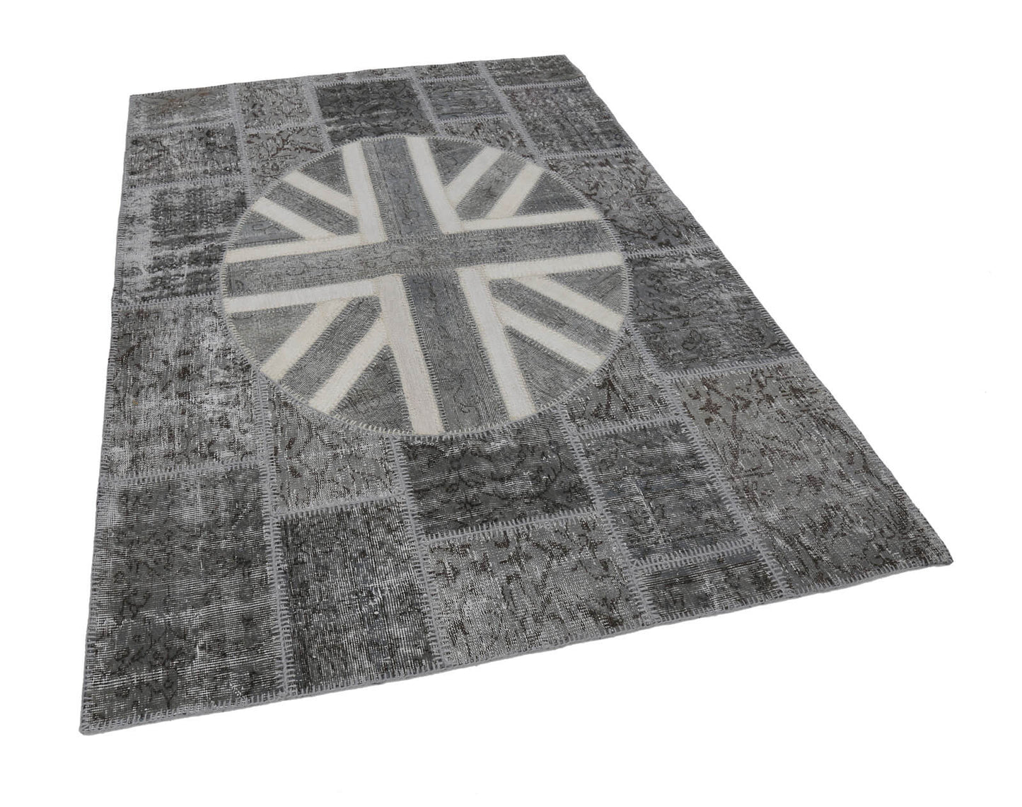 6x8 British Flag Patchwork Rug - 22687