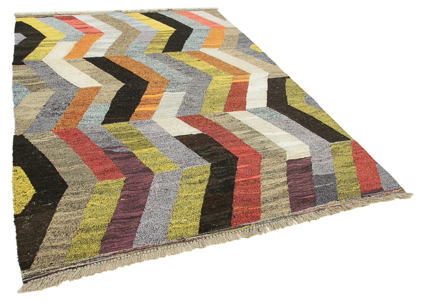 6x8 Multicolor Contemporary Area Rug - 22757
