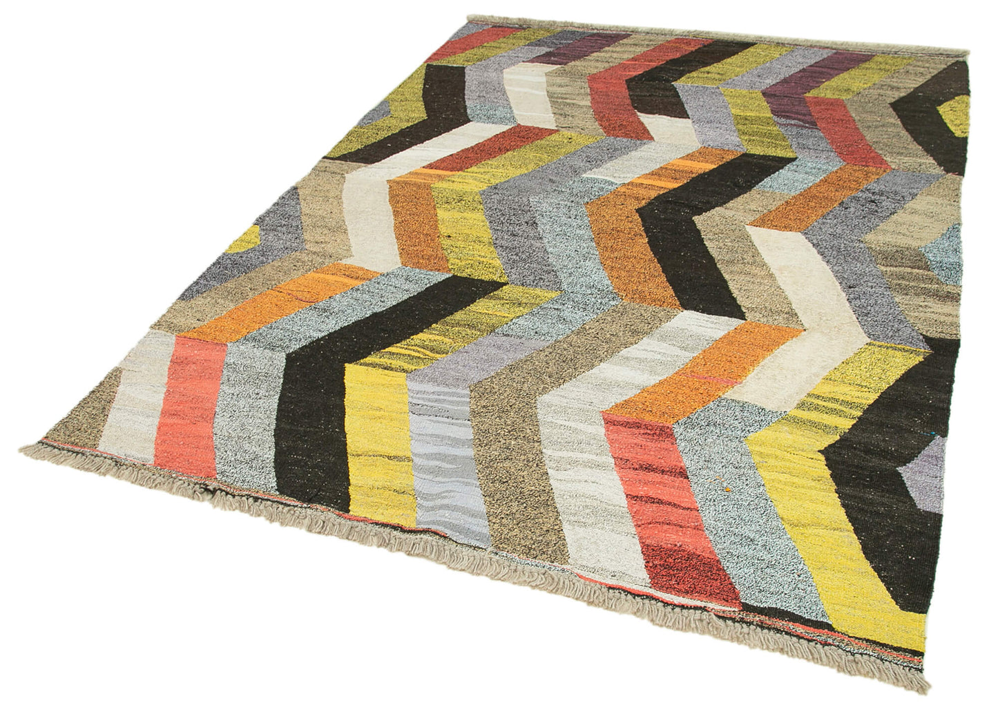 6x8 Multicolor Contemporary Area Rug - 22757