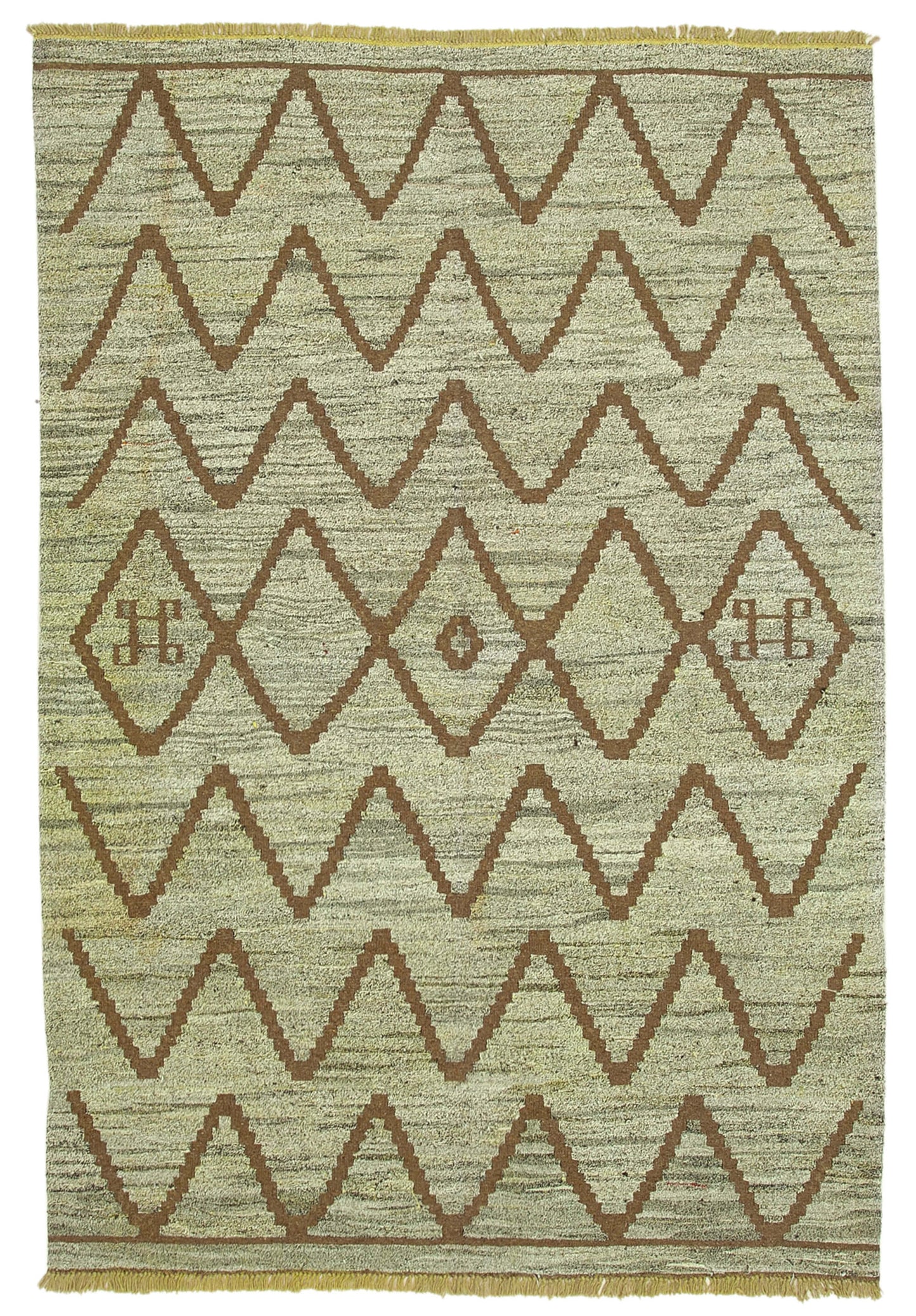 7x10 Green Contemporary Area Rug - 22766