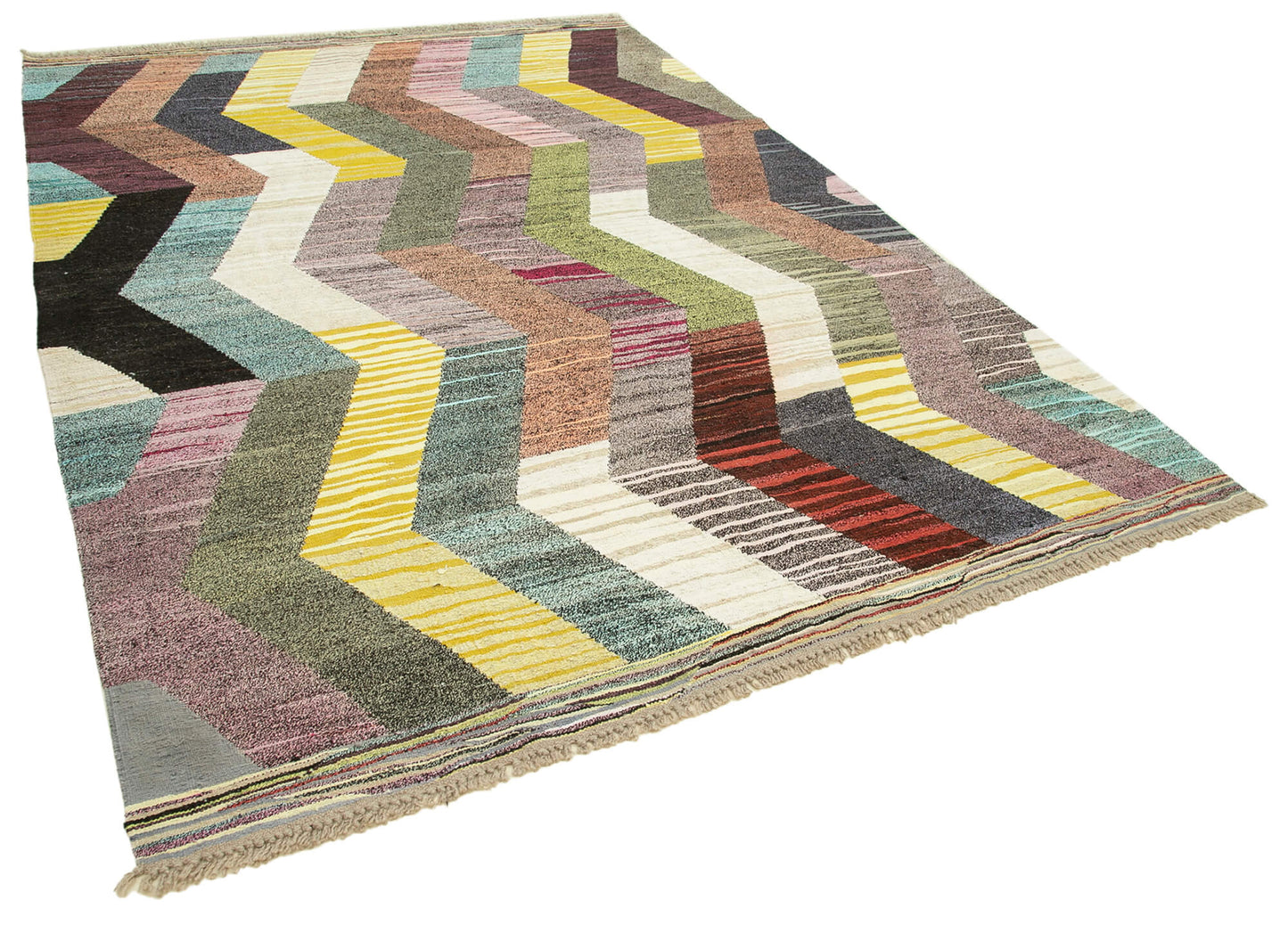 7x10 Multicolor Contemporary Area Rug - 22771