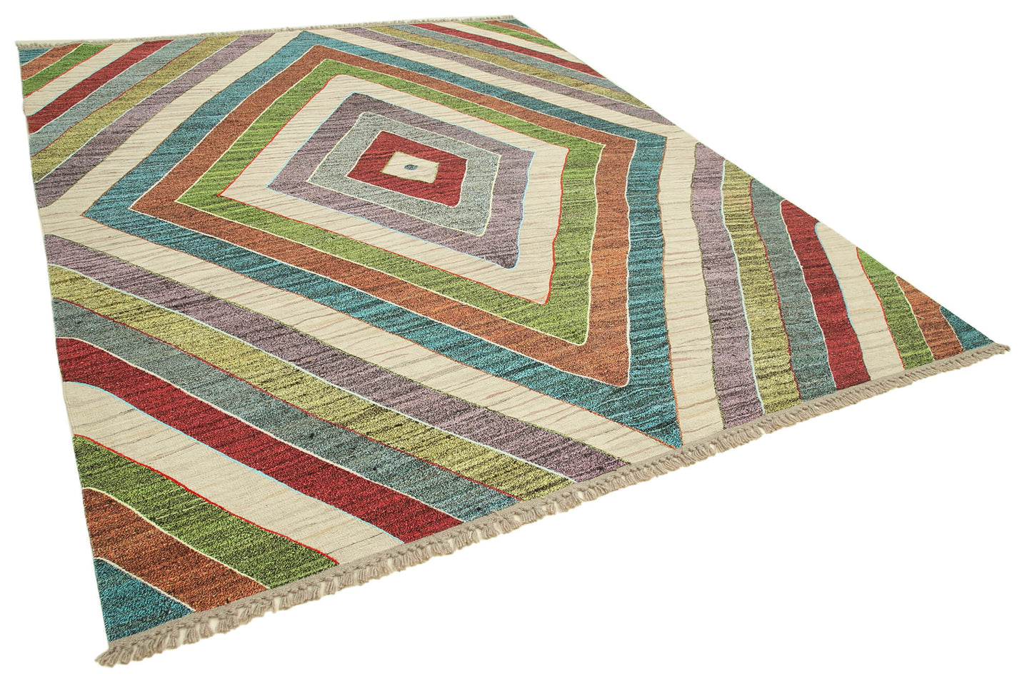 8x10 Multicolor Contemporary Area Rug - 22783