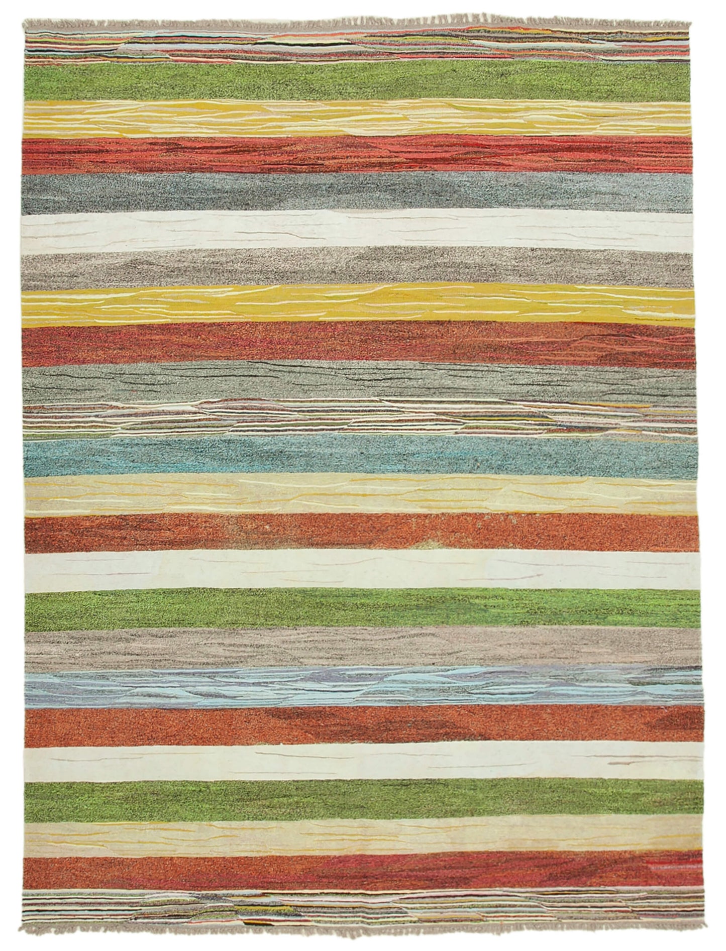 8x11 Multicolor Contemporary Area Rug - 22808