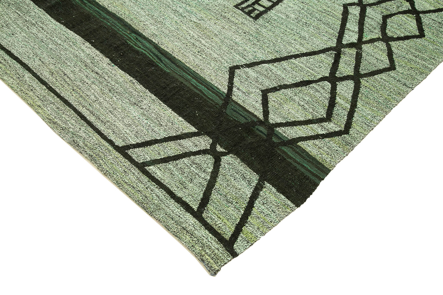 8x11 Green Contemporary Area Rug - 22813