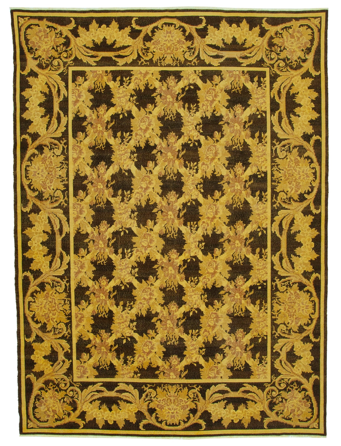 9x12 Yellow Overdyed Large Area Rug - 22946