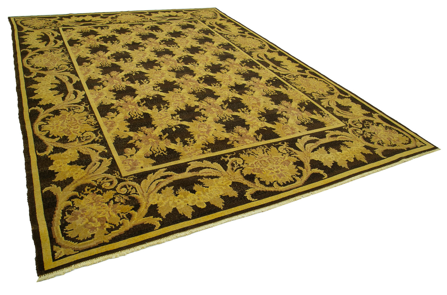 9x12 Yellow Overdyed Large Area Rug - 22946