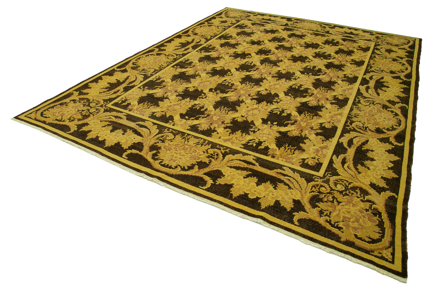 9x12 Yellow Overdyed Large Area Rug - 22946