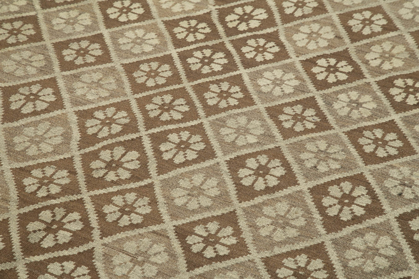 6x12 Black Rose Kilim Runner Rug - 23307