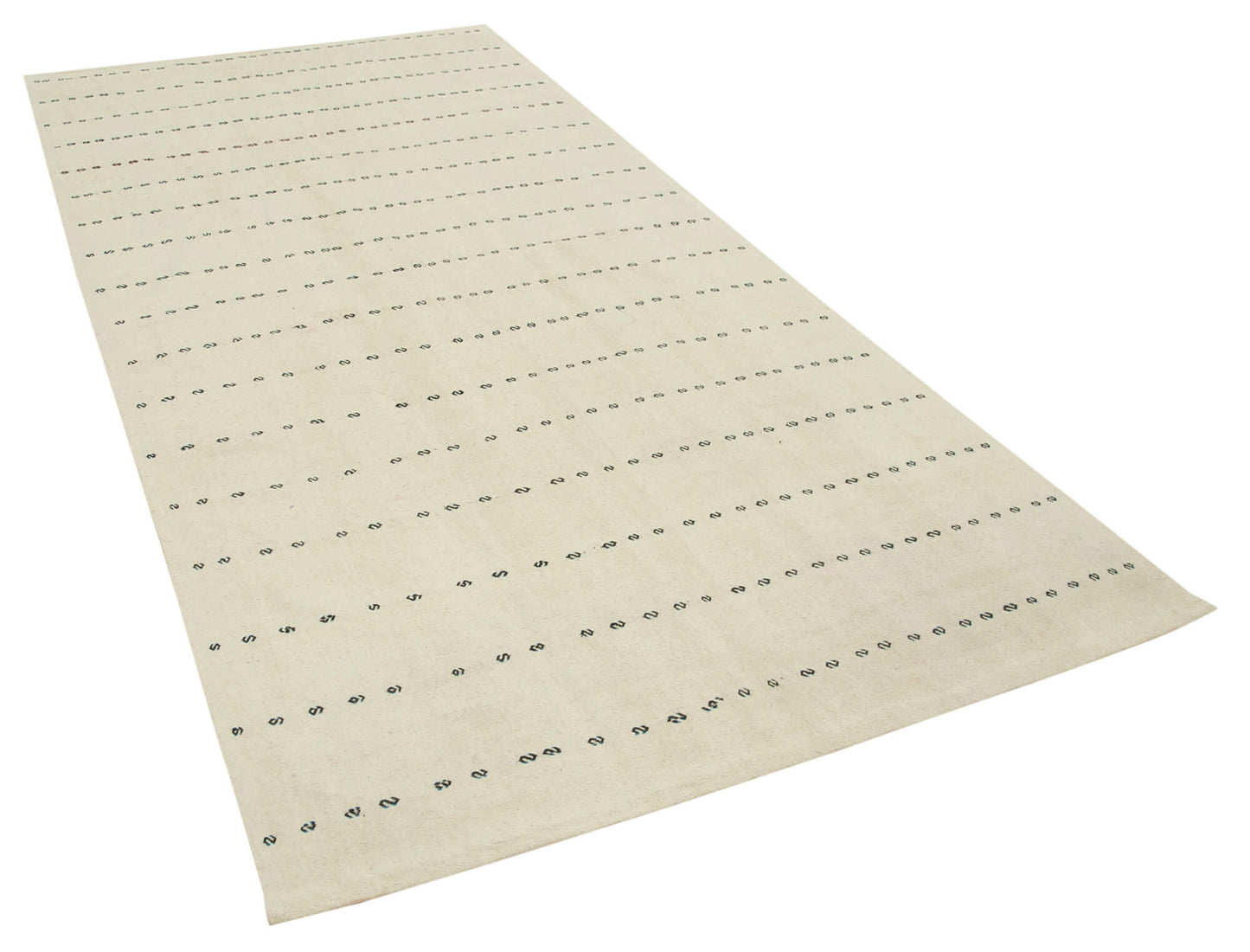 4x10 White Oriental Kilim Rug - 23484