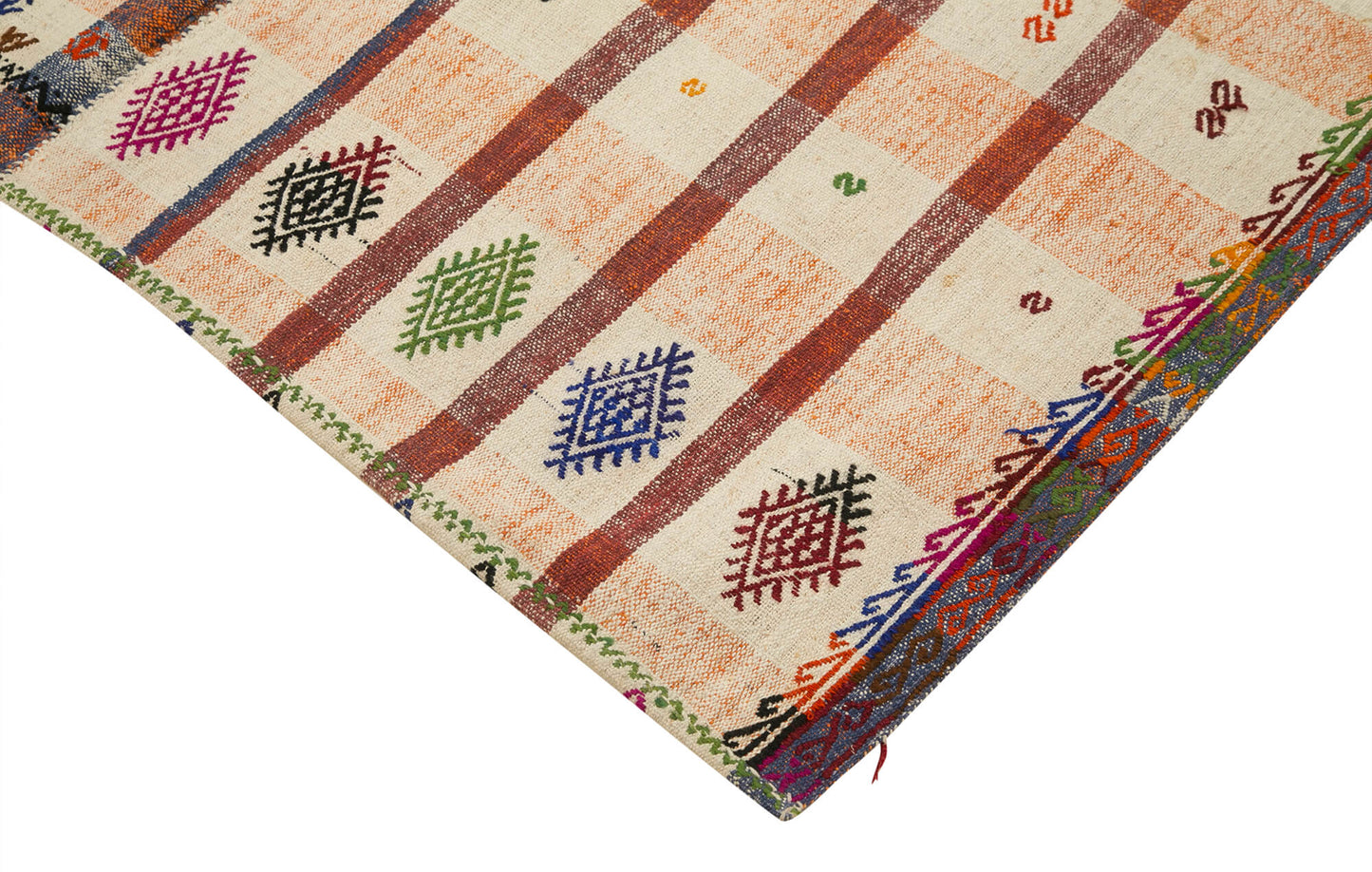 5x9 Orange Oriental Kilim Rug - 23486