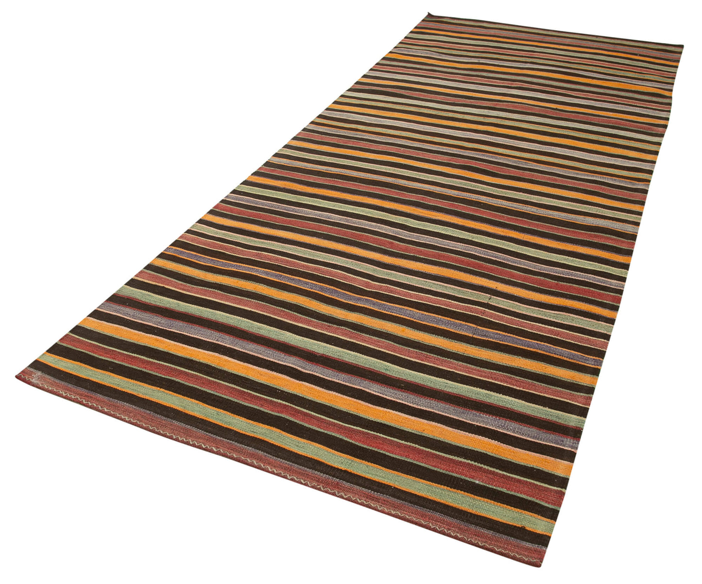 4x11 Multicolor Oriental Kilim Runner Rug - 23509