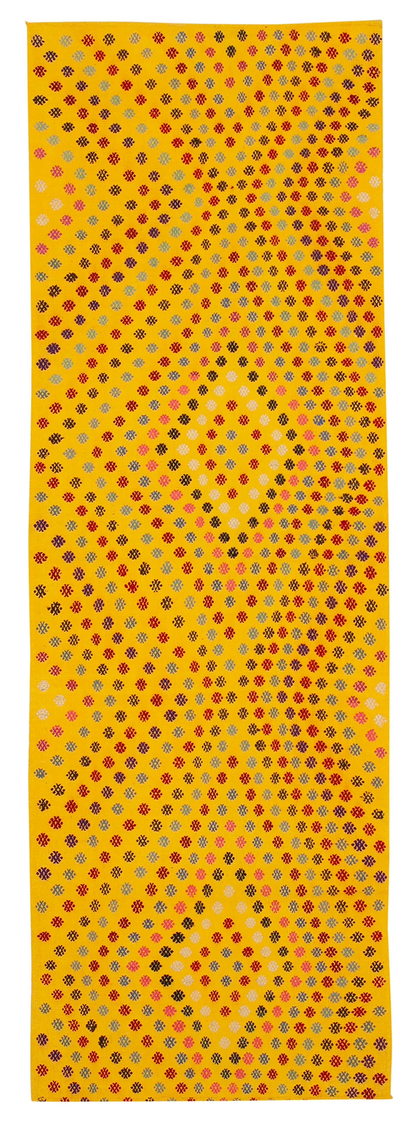 4x12 Yellow Oriental Kilim Runner Rug - 23517