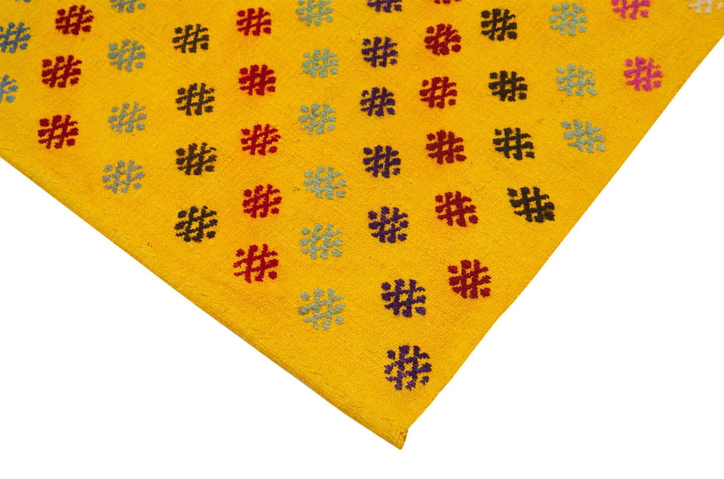 4x12 Yellow Oriental Kilim Runner Rug - 23517