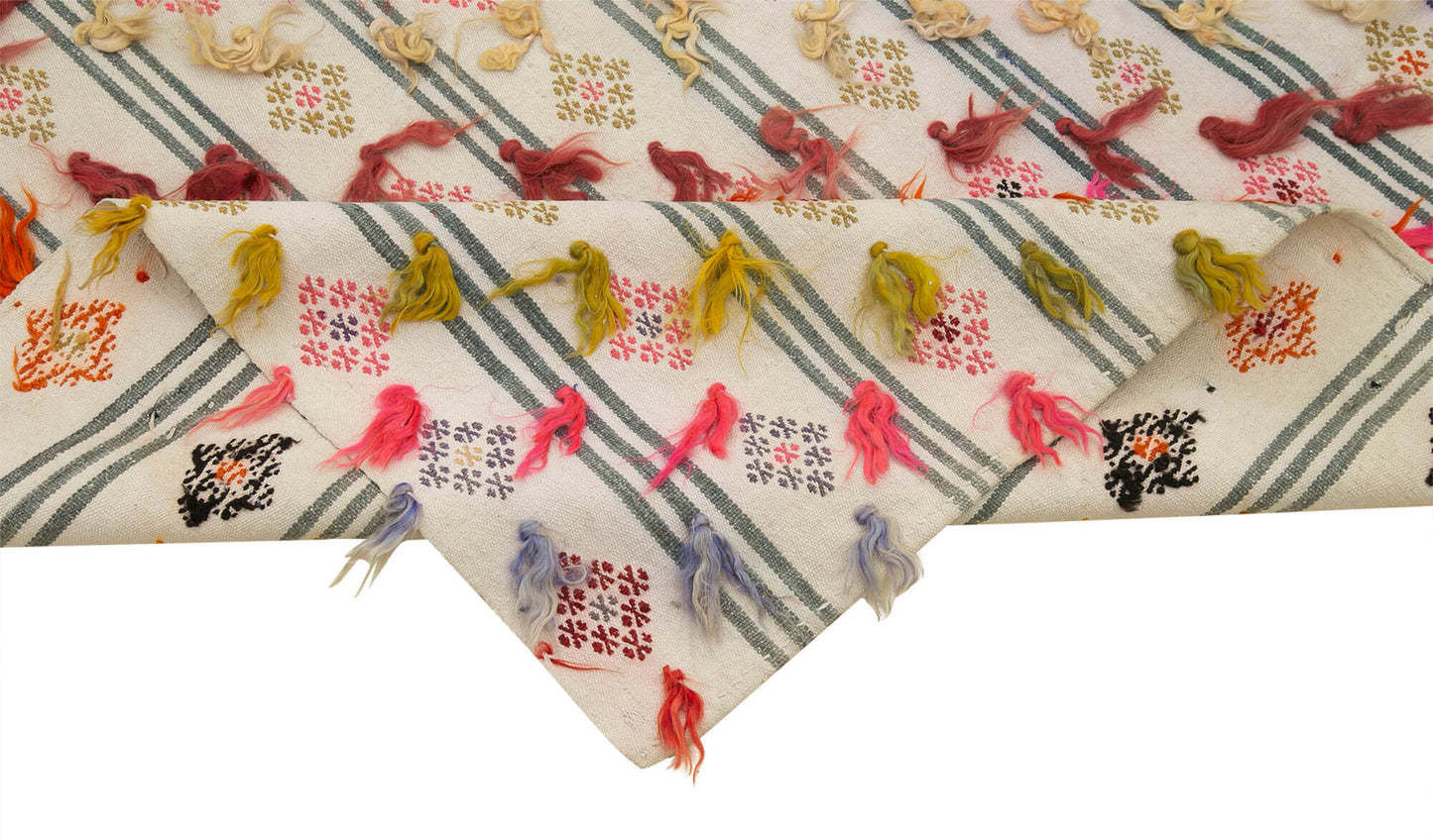 3x11 Beige Oriental Kilim Runner Rug - 23527