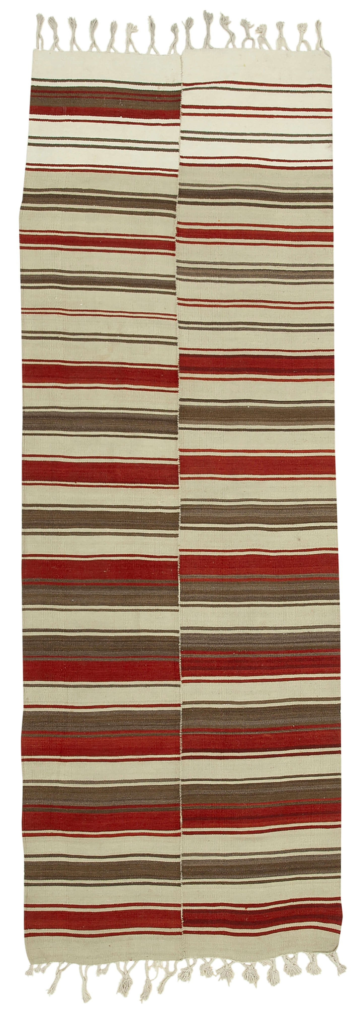 4x11 Beige Oriental Kilim Runner Rug - 23567