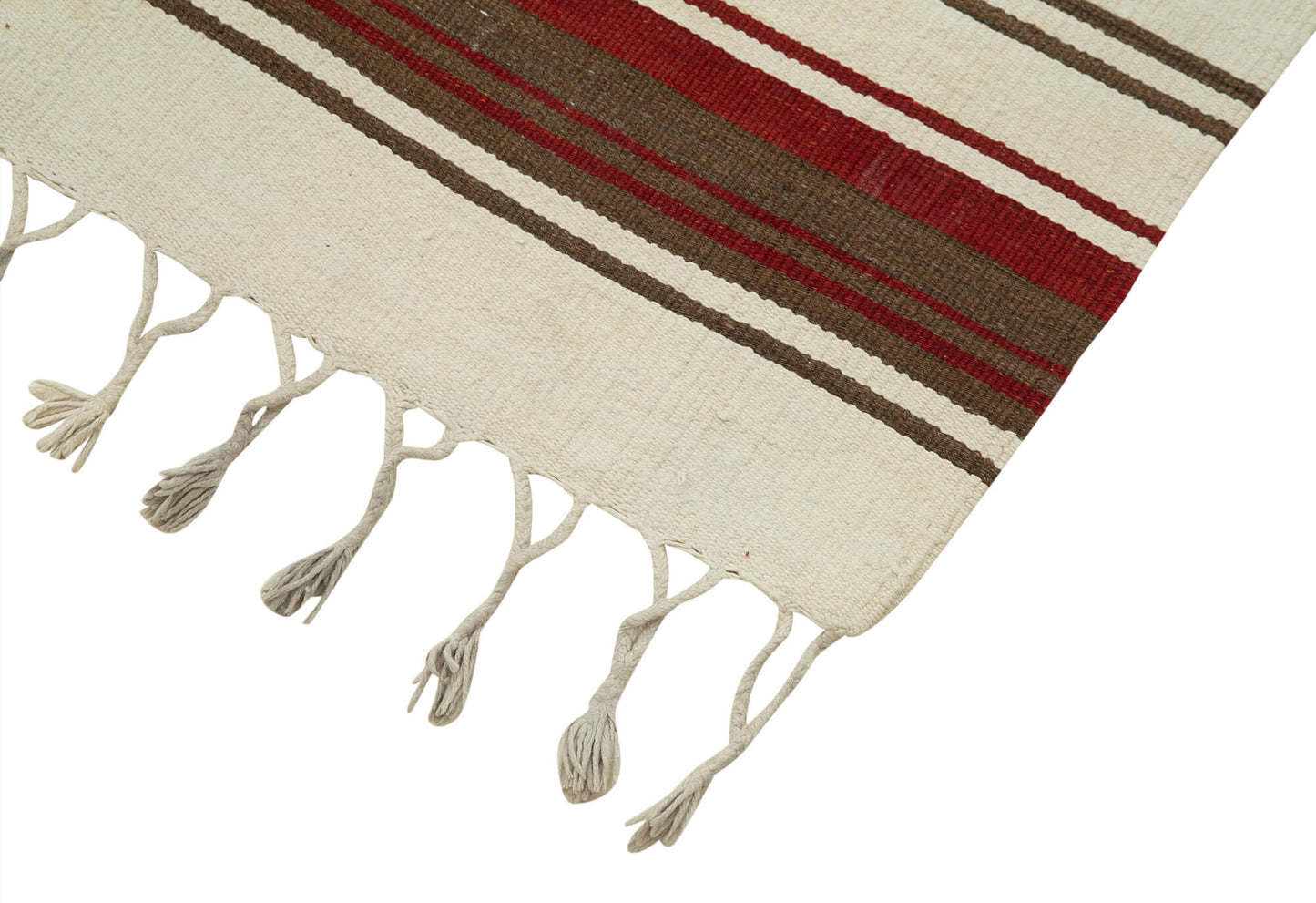 4x11 Beige Oriental Kilim Runner Rug - 23567