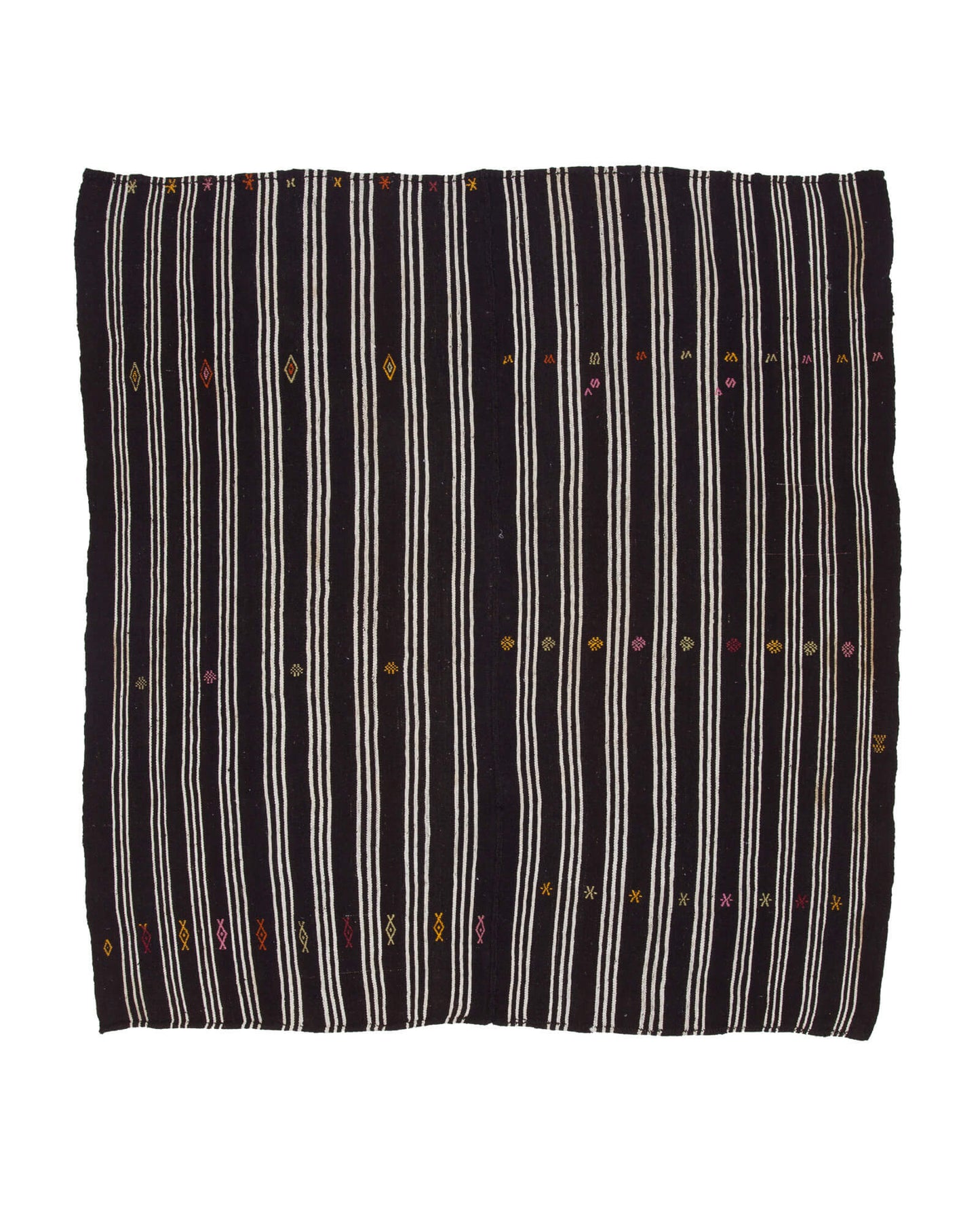 7x7 Brown Vintage Turkish Kilim Rug - 23604