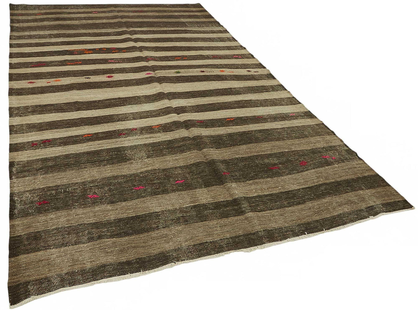 7x12 Authentic Turkish Goat Hair Kilim - 23639