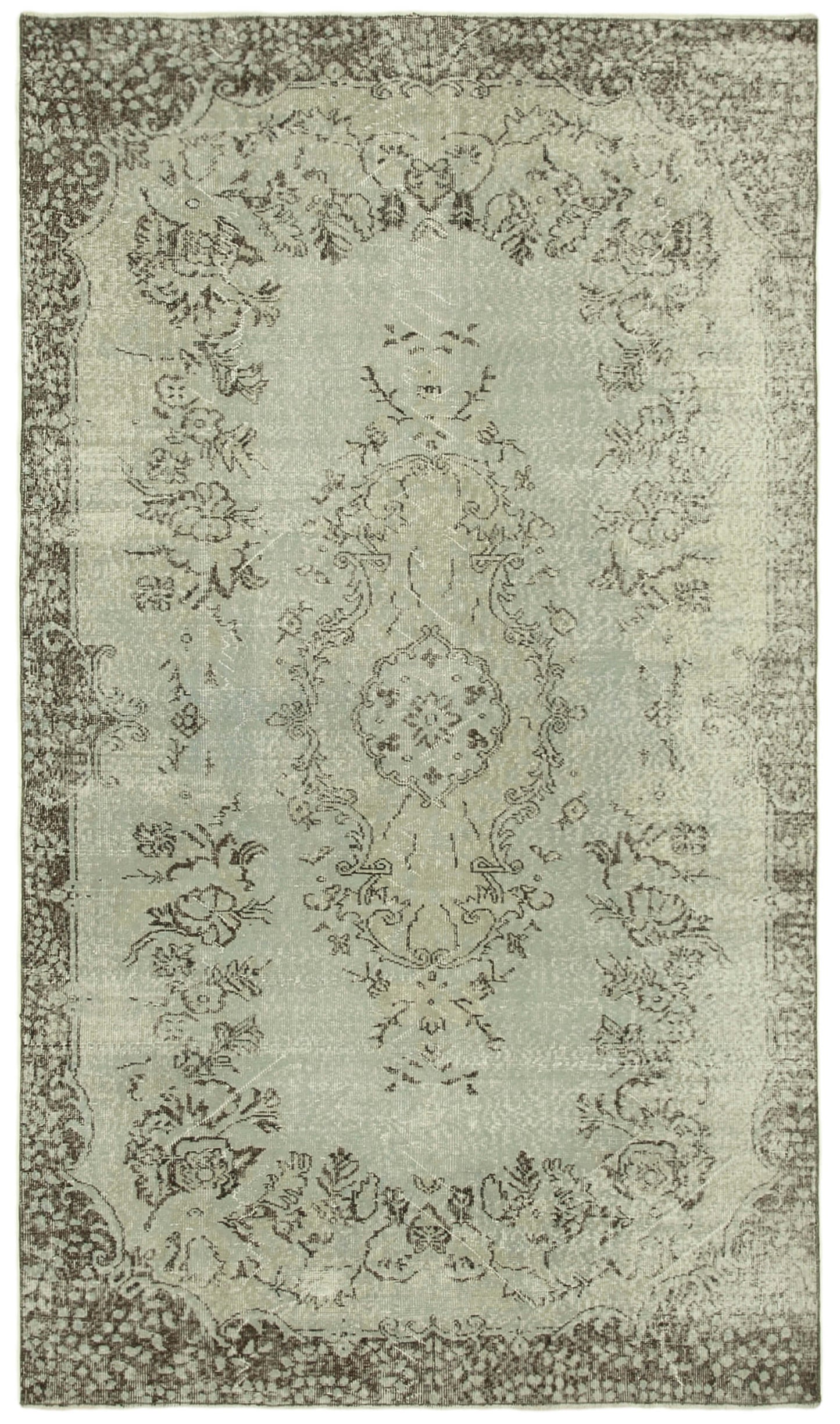 5x9 Grey Overdyed Rug - 23733