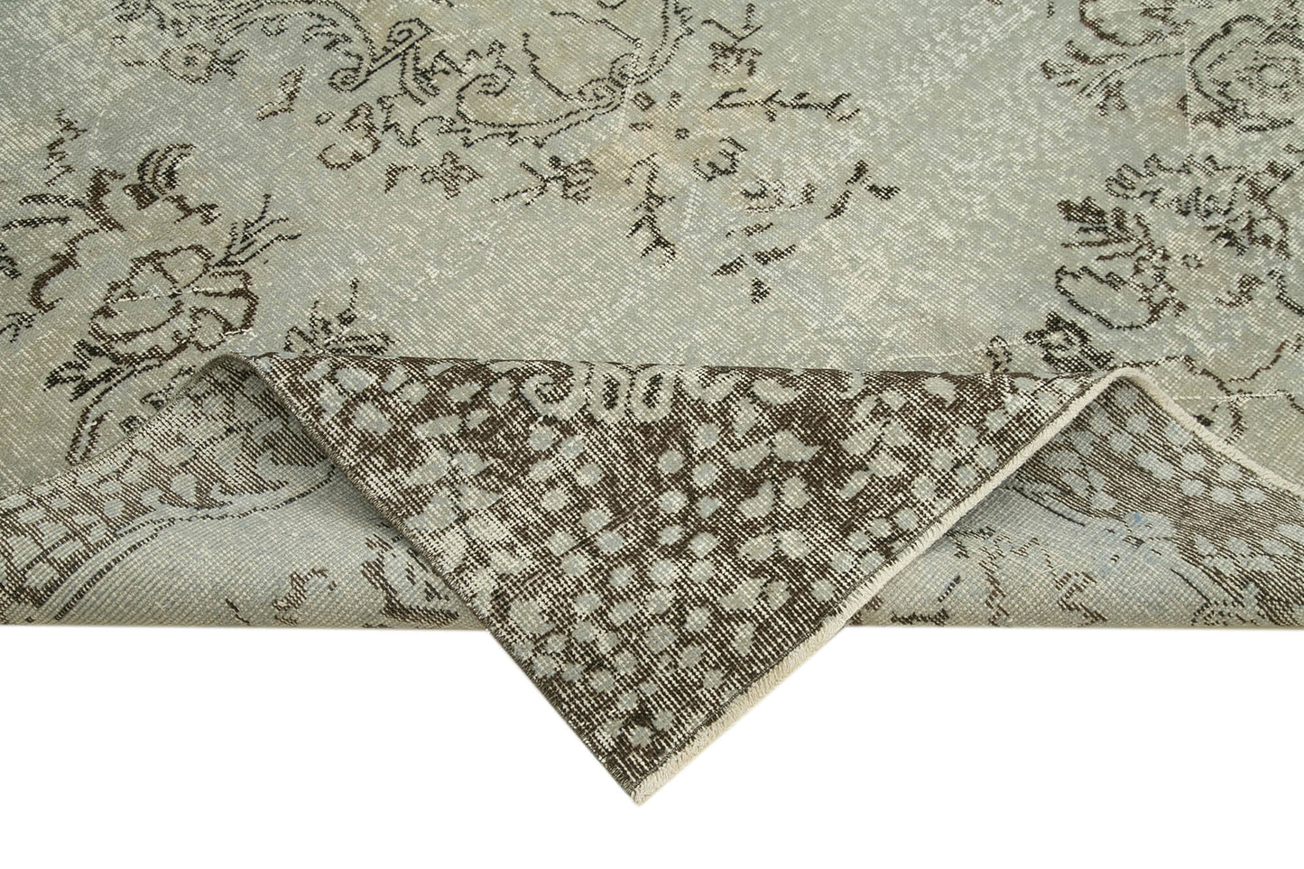 5x9 Grey Overdyed Rug - 23733