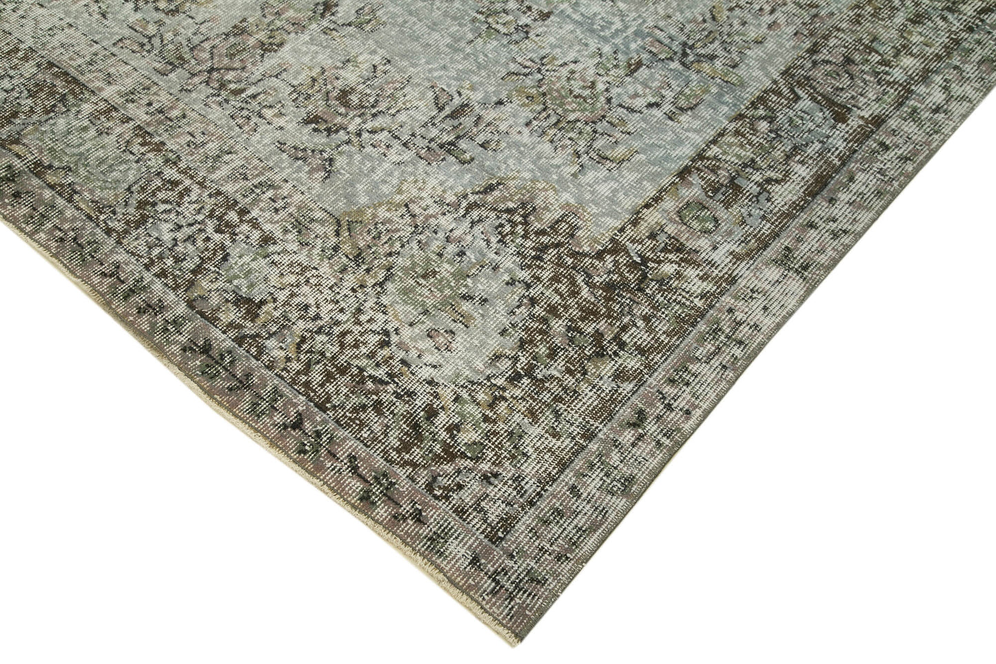 5x9 Grey Overdyed Rug - 23762