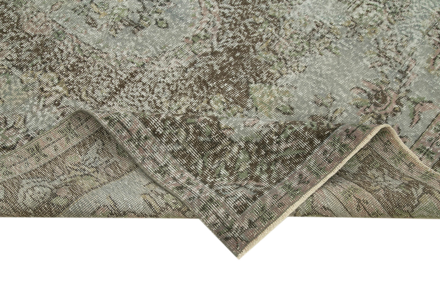 5x9 Grey Overdyed Rug - 23762