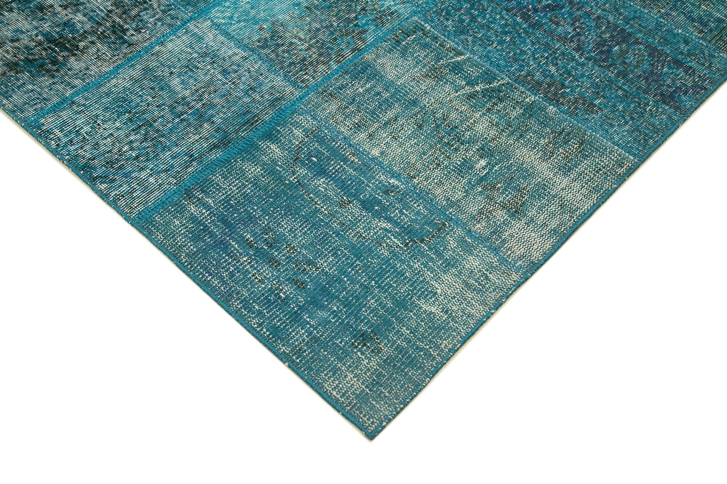 7x10 Blue Patchwork Rug - 23938