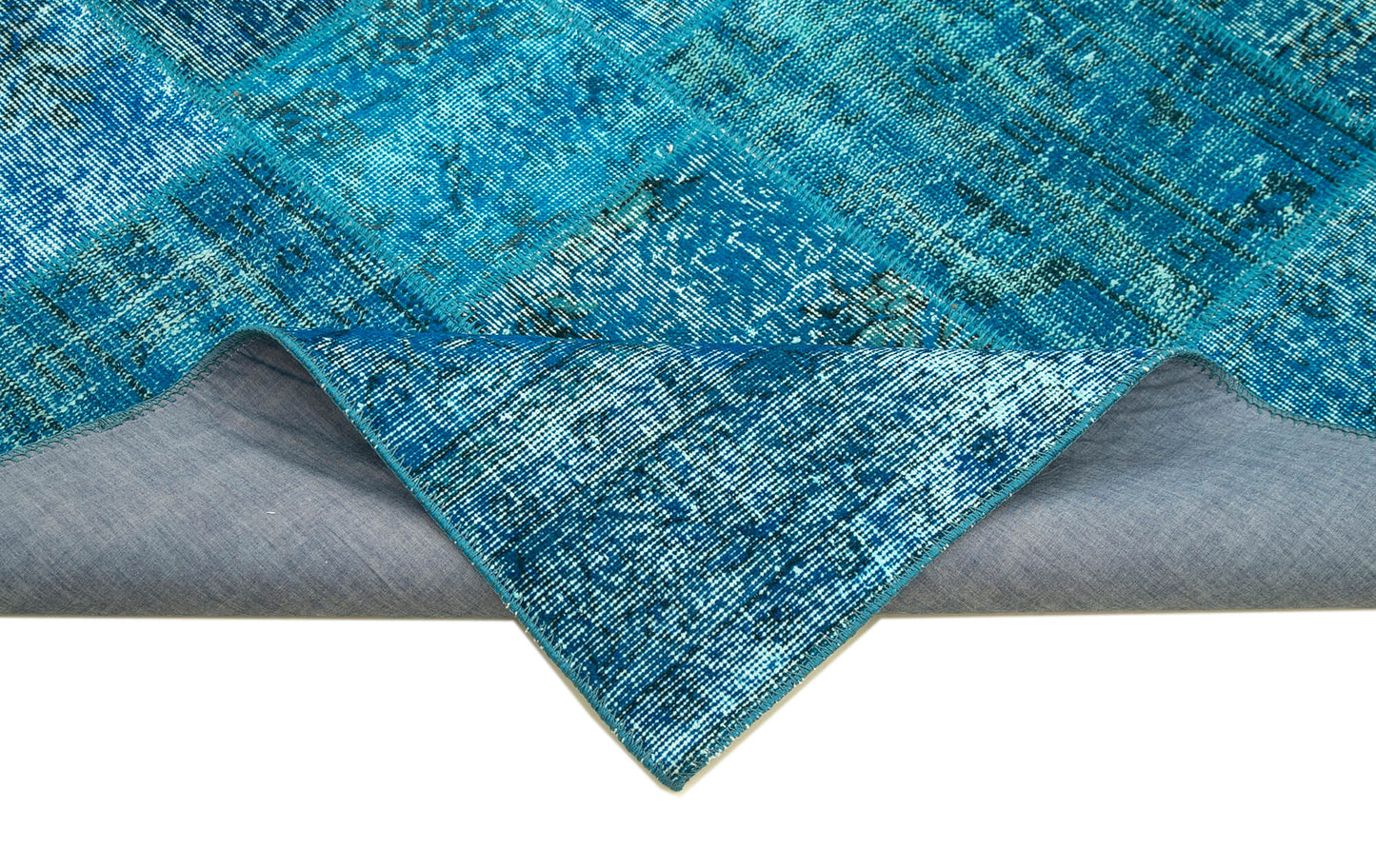 7x10 Blue Patchwork Rug - 23957