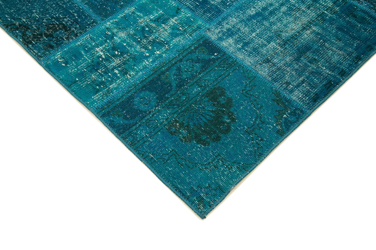 7x10 Blue Patchwork Rug - 23963