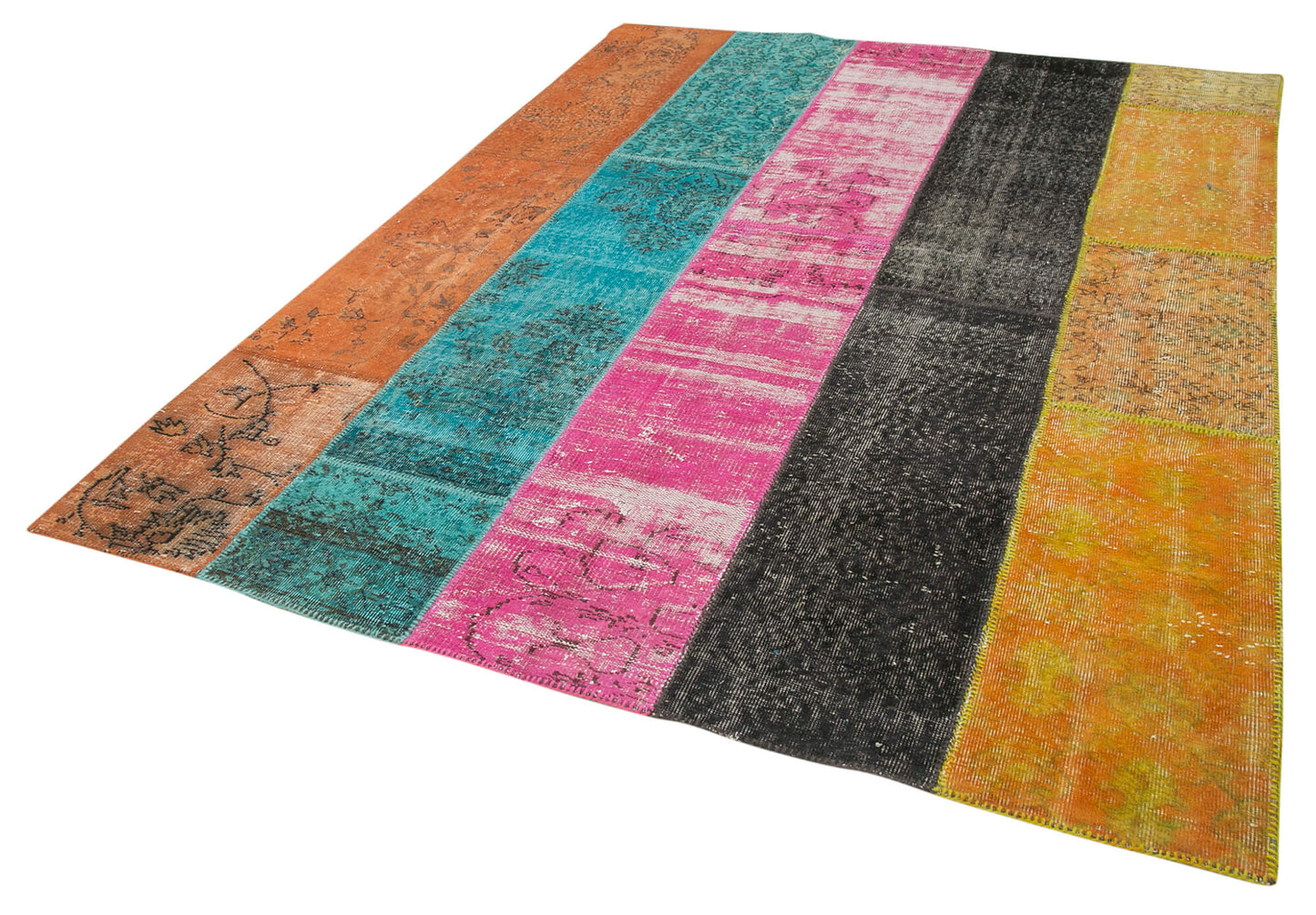 7x9 Multicolor Patchwork Rug - 23977
