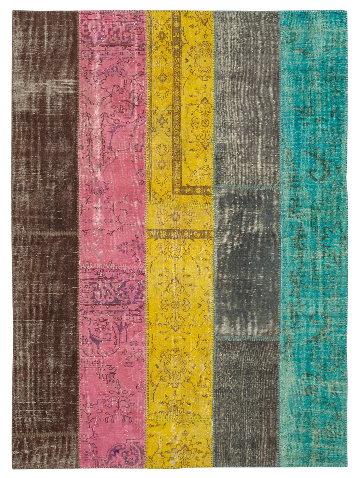 7x9 Multicolor Patchwork Rug - 23978
