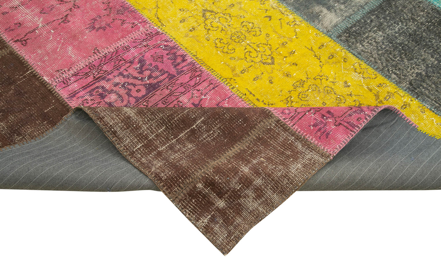 7x9 Multicolor Patchwork Rug - 23978