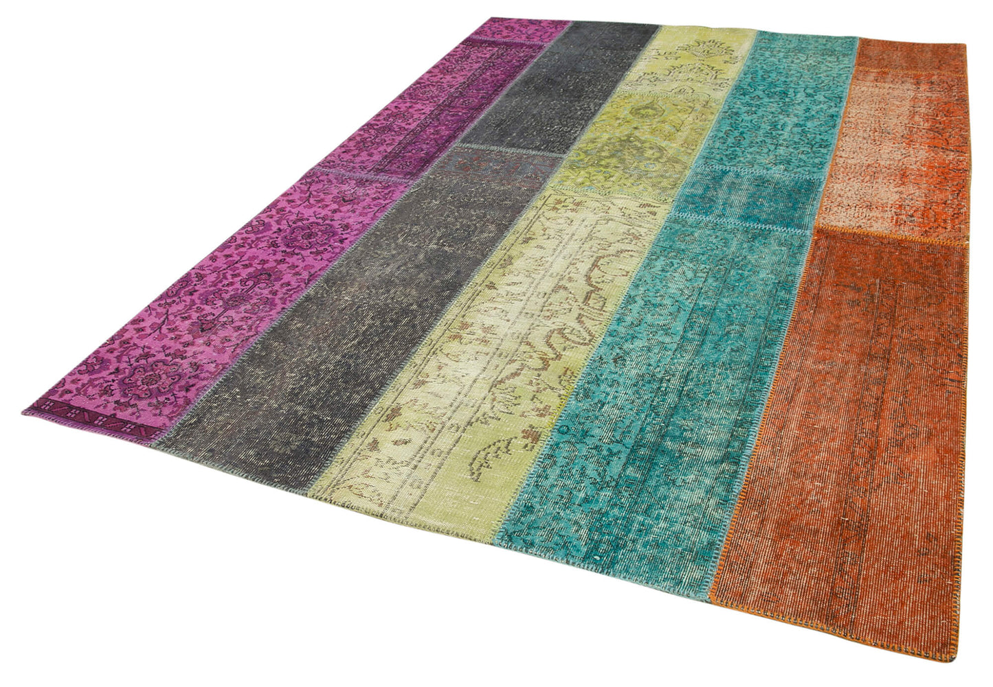 7x9 Multicolor Patchwork Rug - 23980