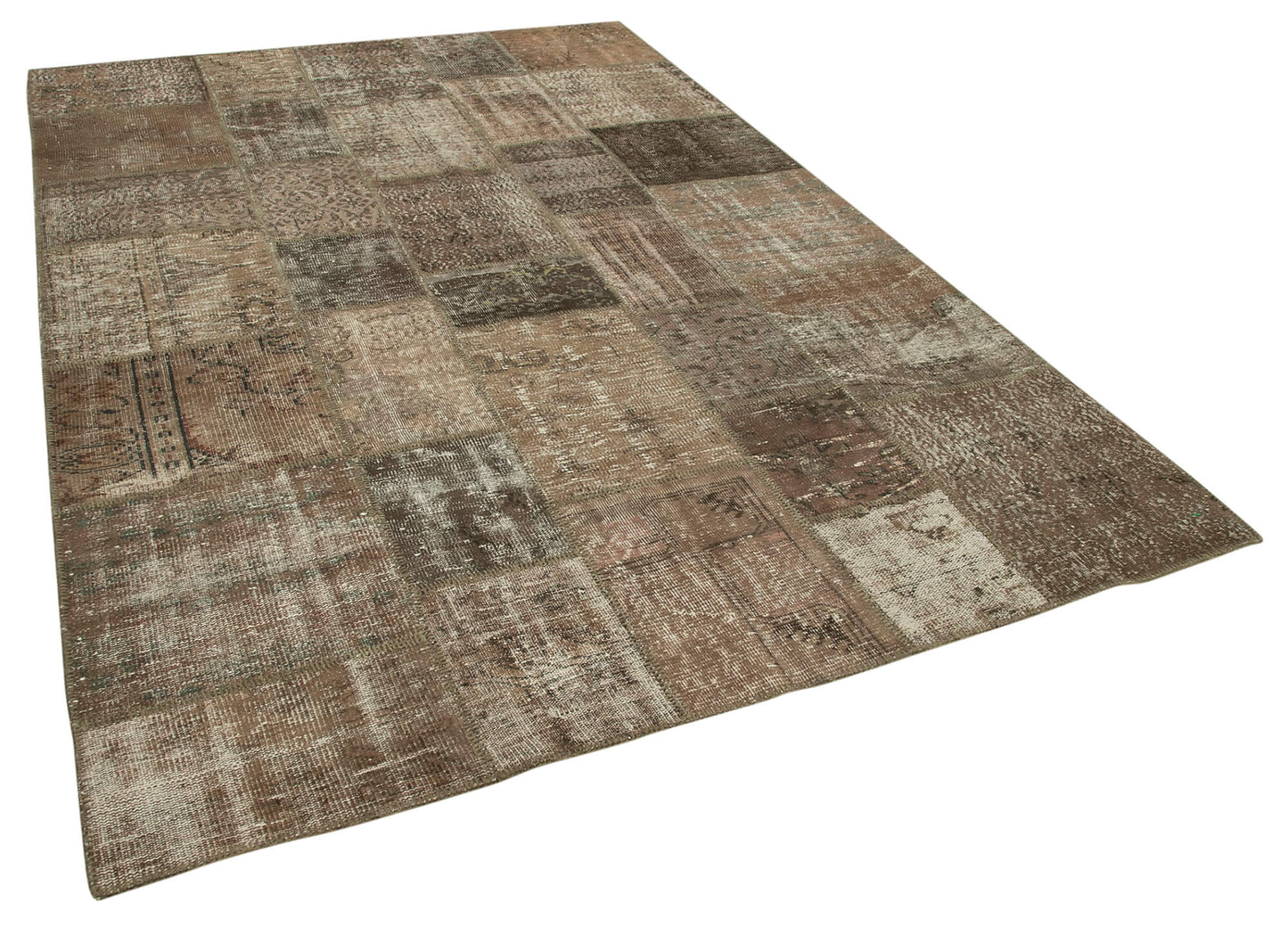 7x10 Brown Patchwork Rug - 23990