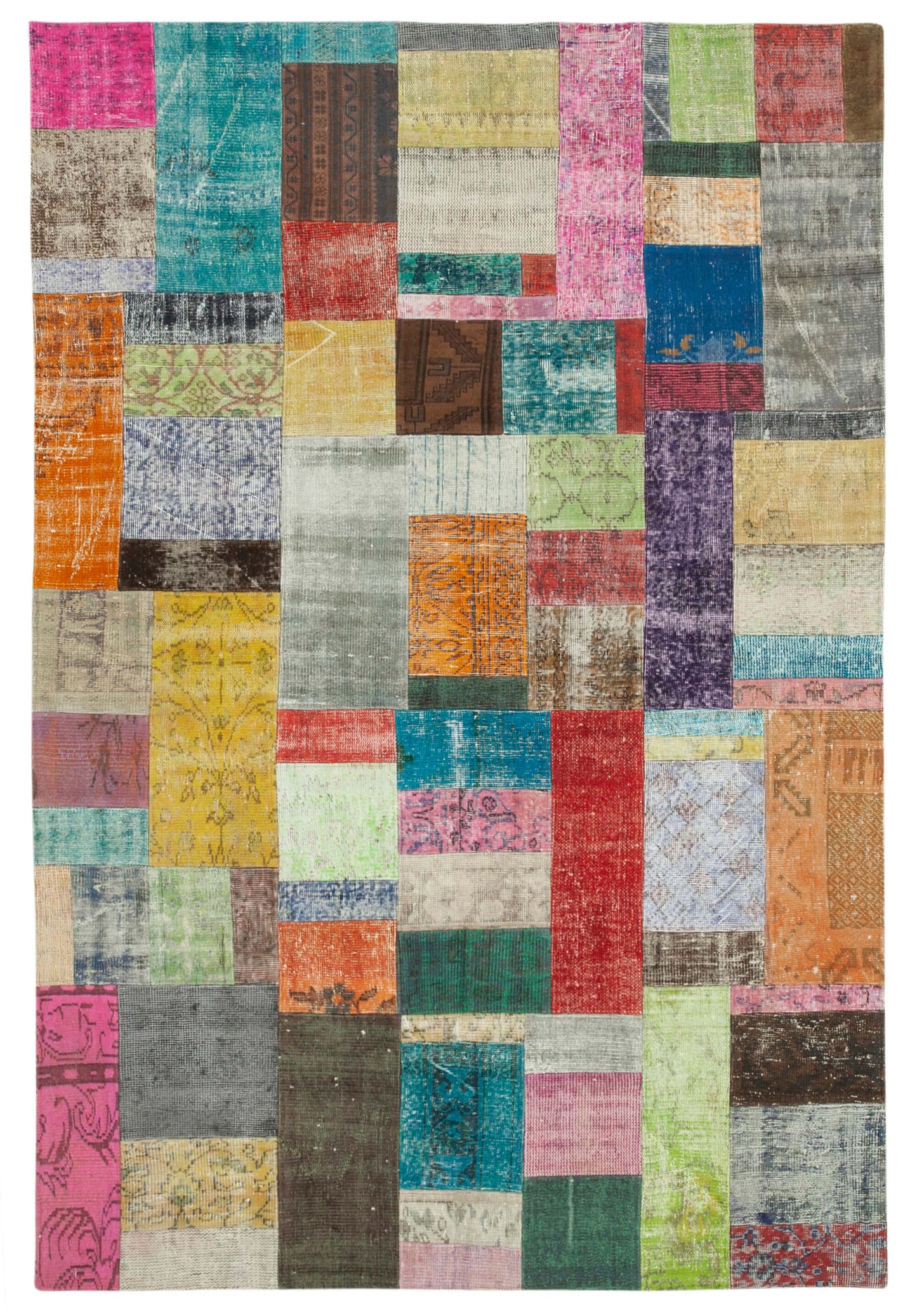 7x10 Multicolor Patchwork Rug - 23997