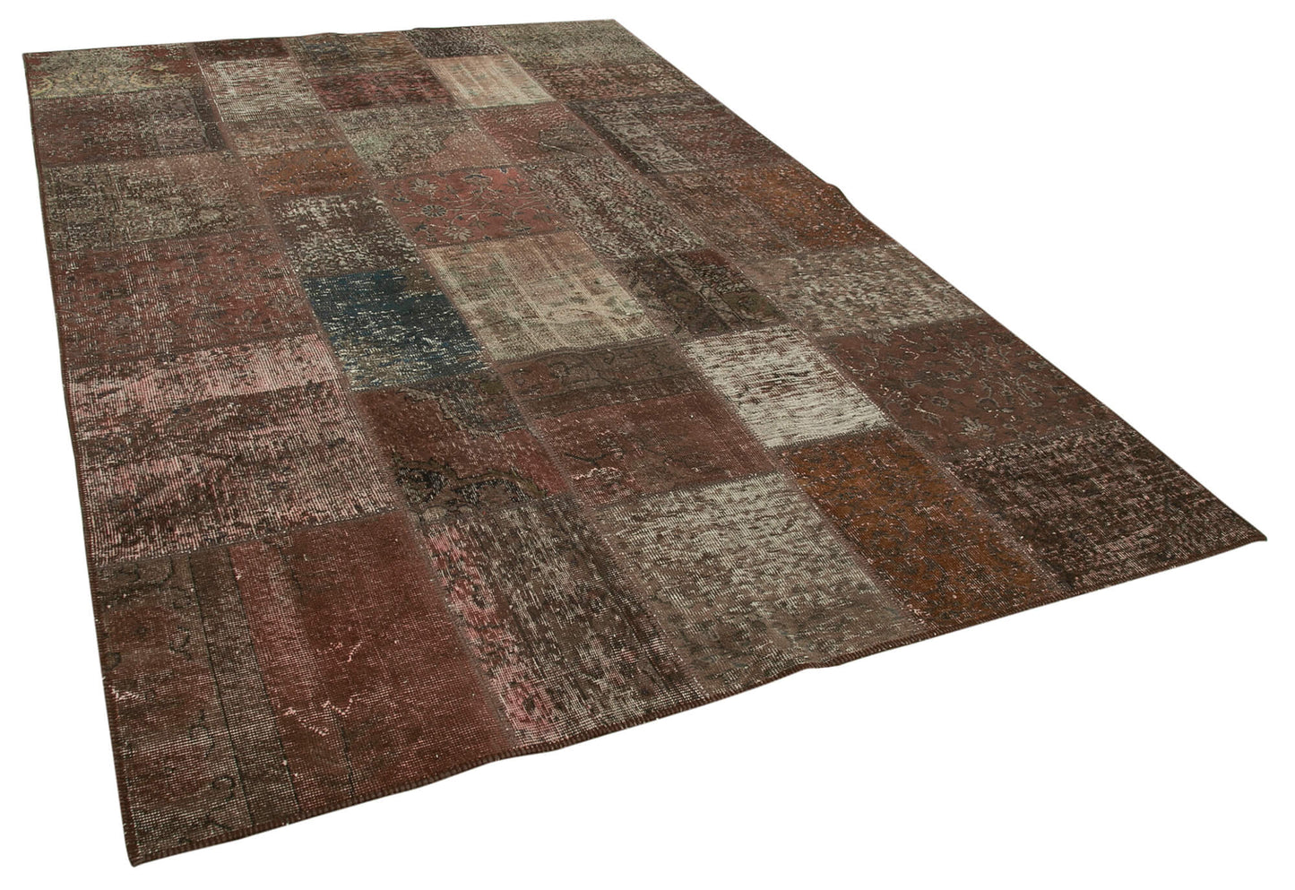7x10 Brown Patchwork Rug - 24014