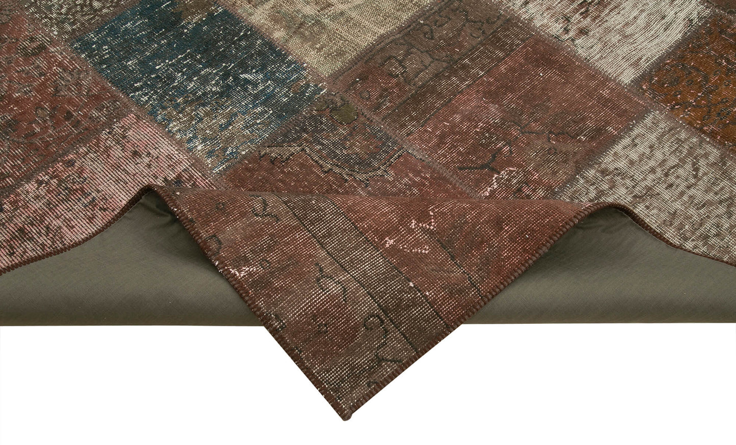 7x10 Brown Patchwork Rug - 24014