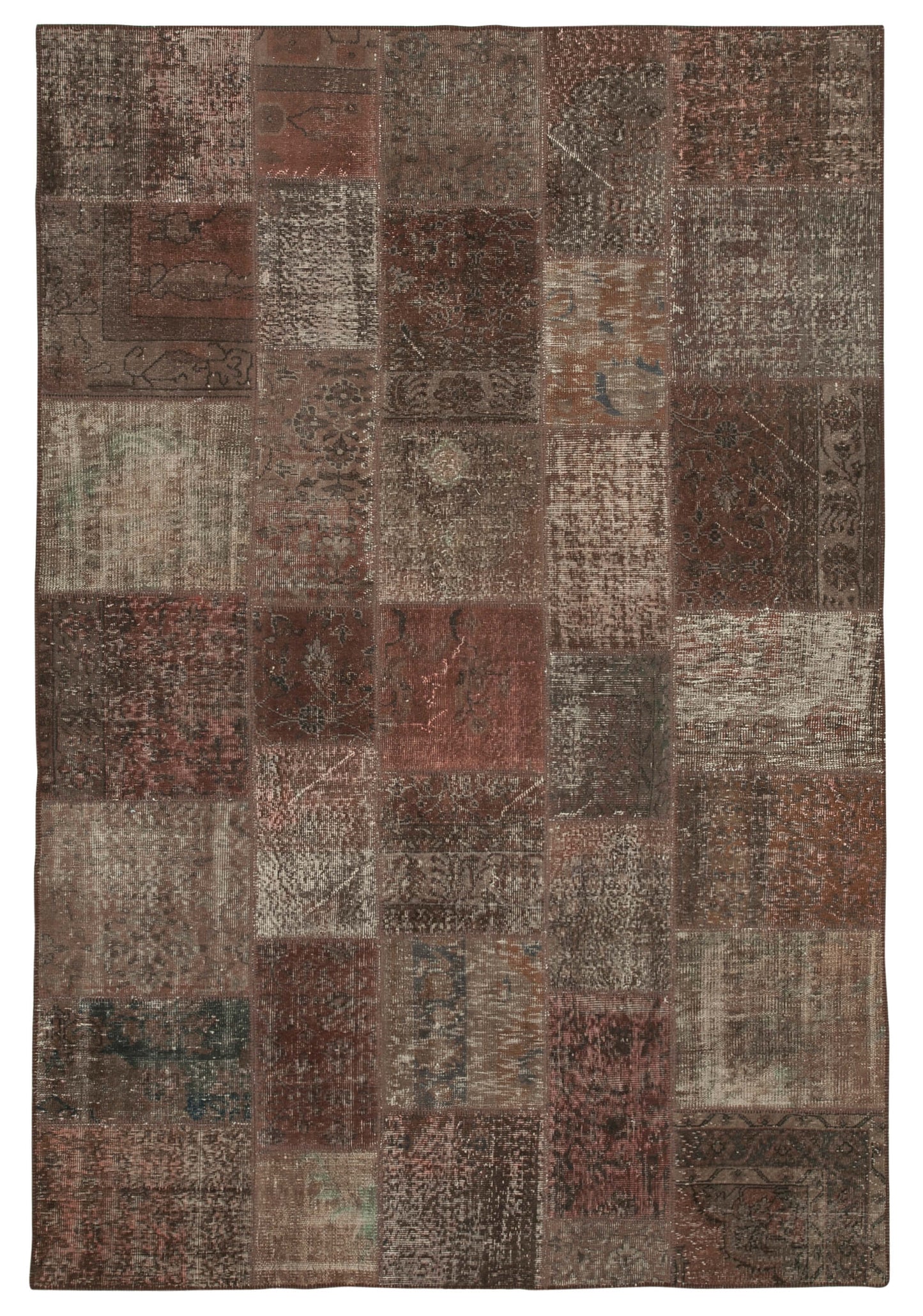 7x10 Brown Patchwork Rug - 24026