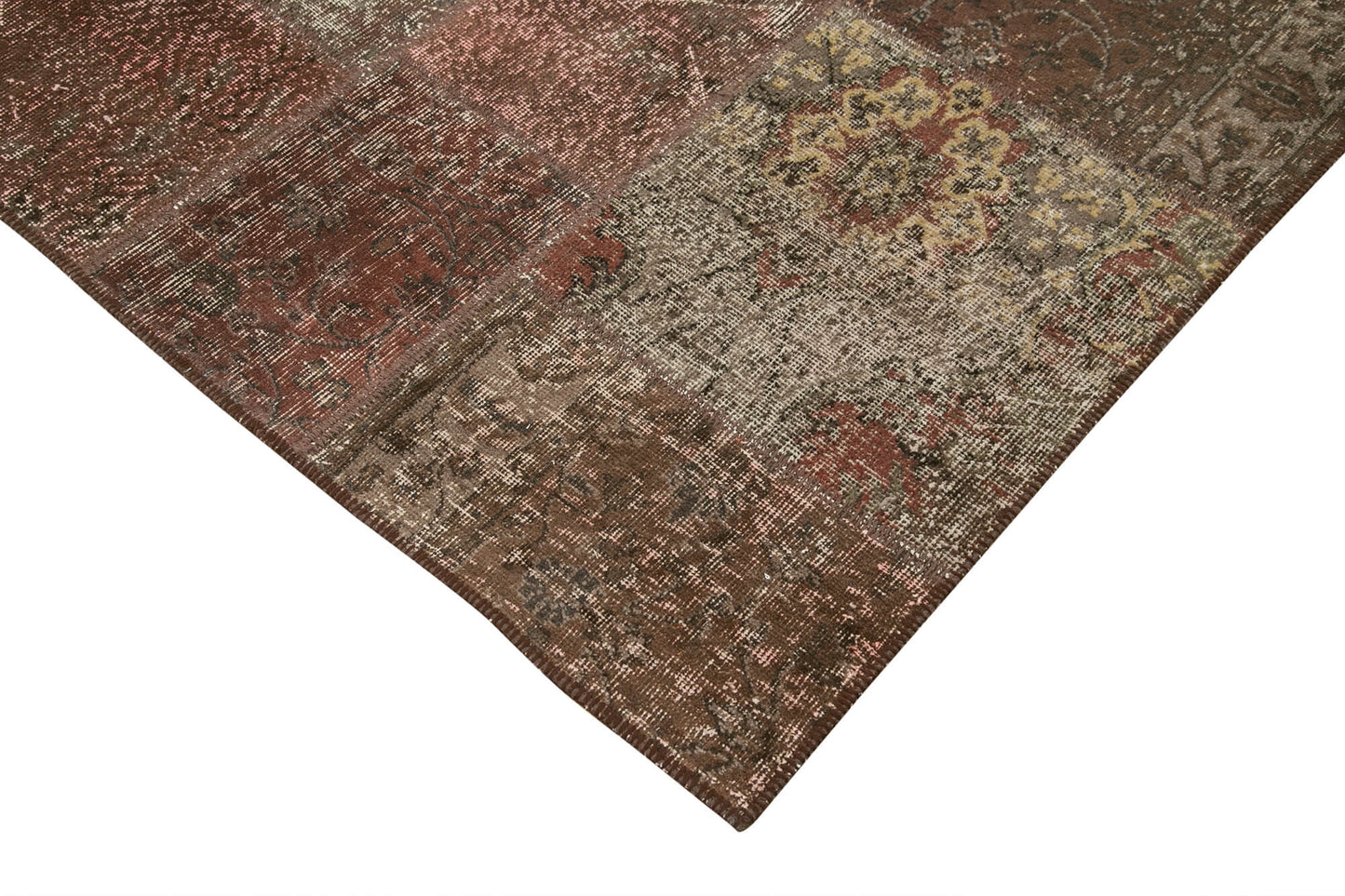 7x10 Brown Patchwork Rug - 24036