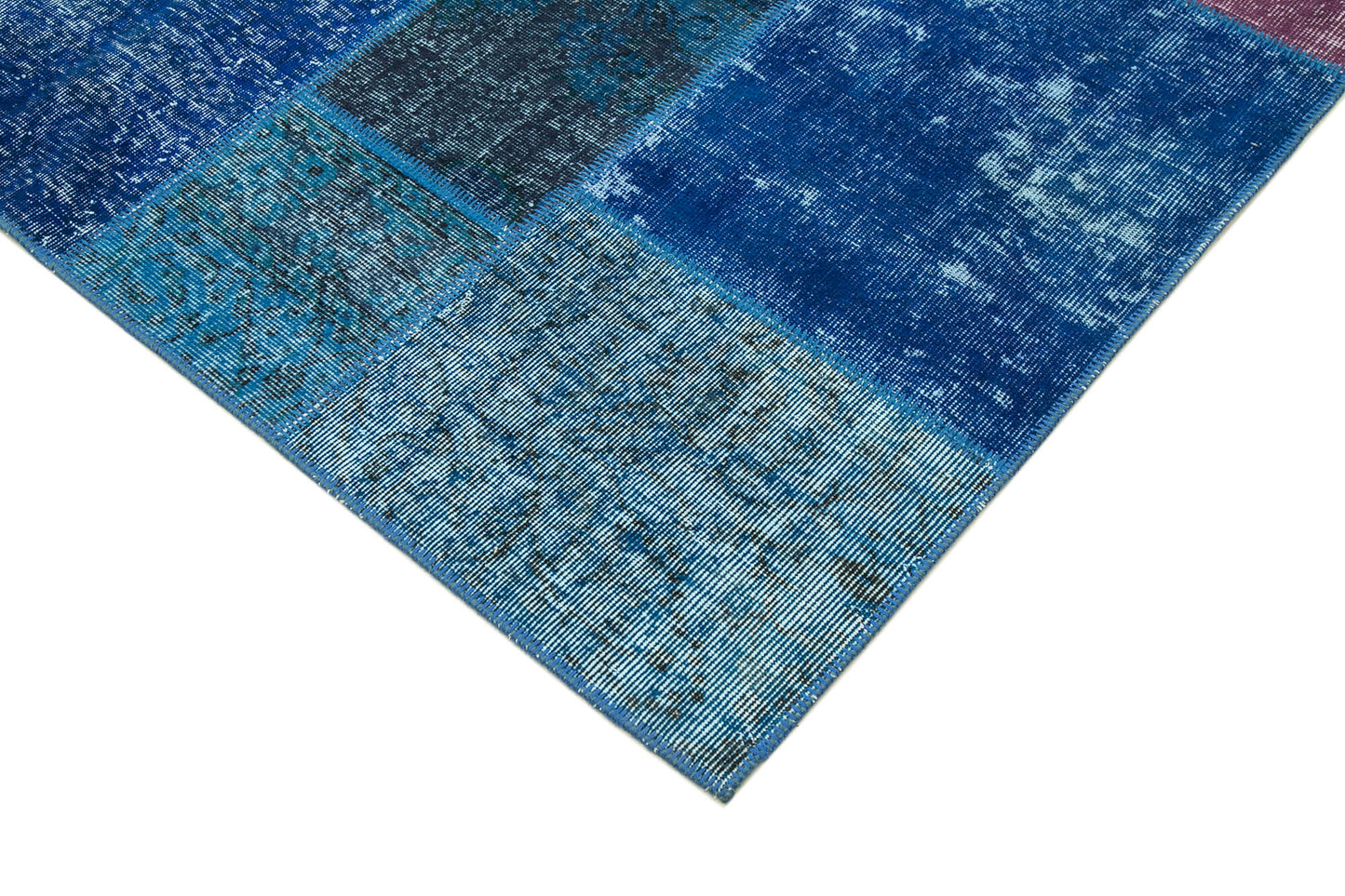 7x10 Blue Patchwork Rug - 24055
