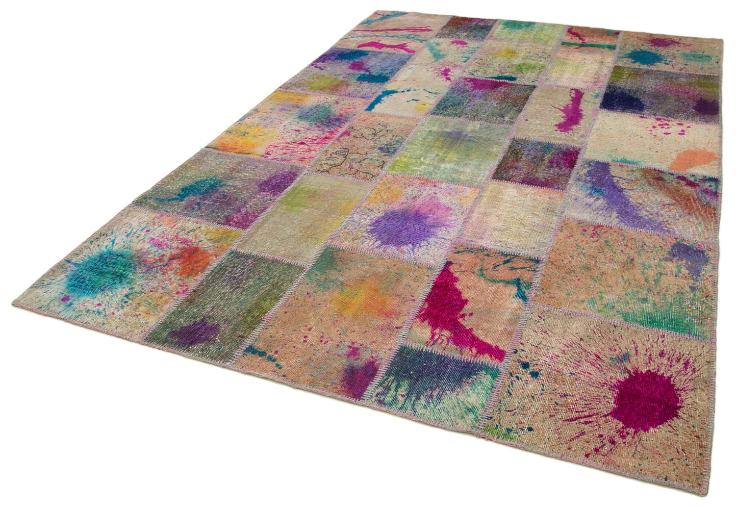 7x10 Multicolor Patchwork Rug - 24057