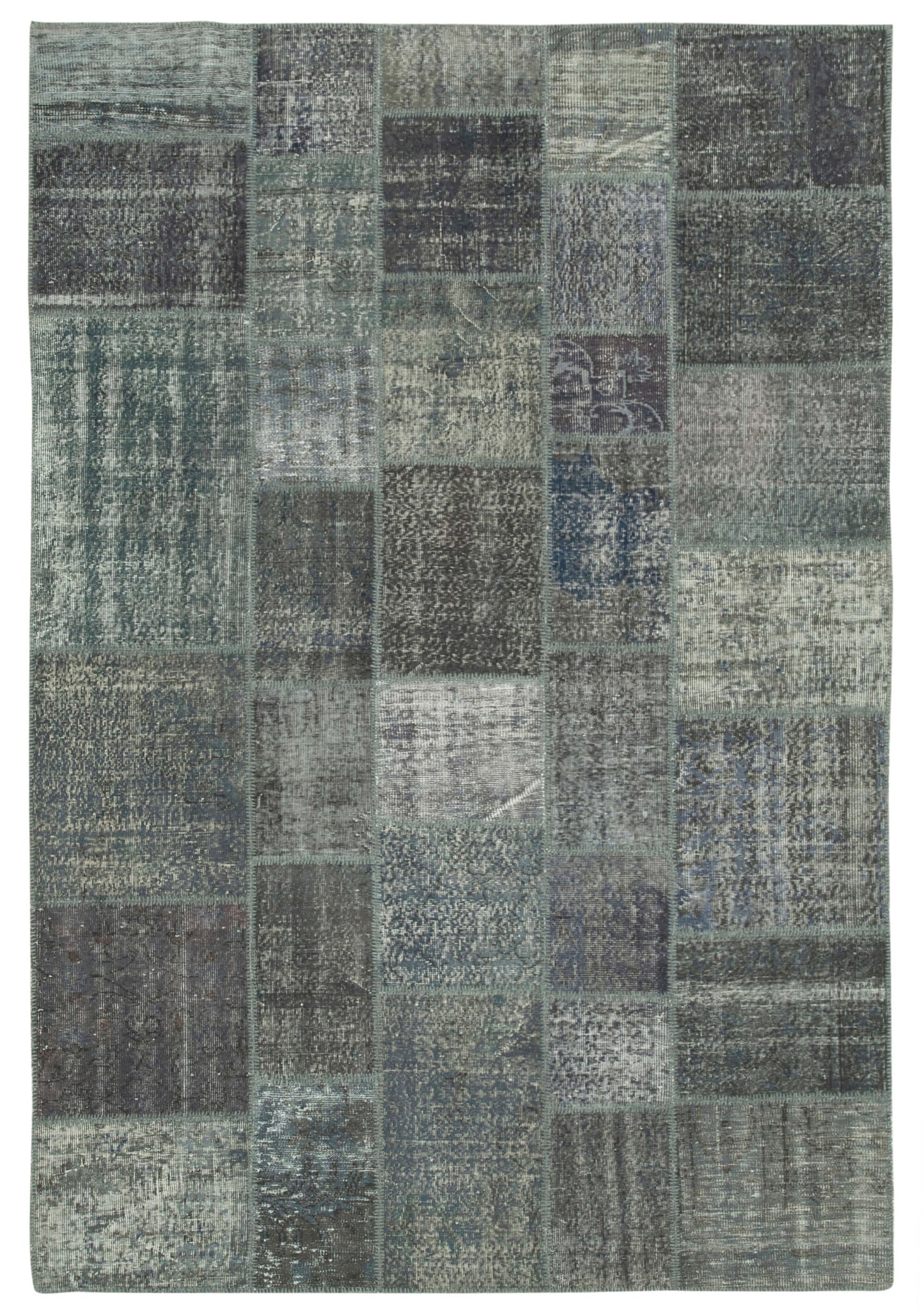 7x10 Grey Patchwork Rug - 24066