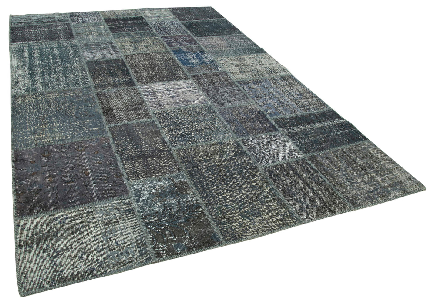 7x10 Grey Patchwork Rug - 24066