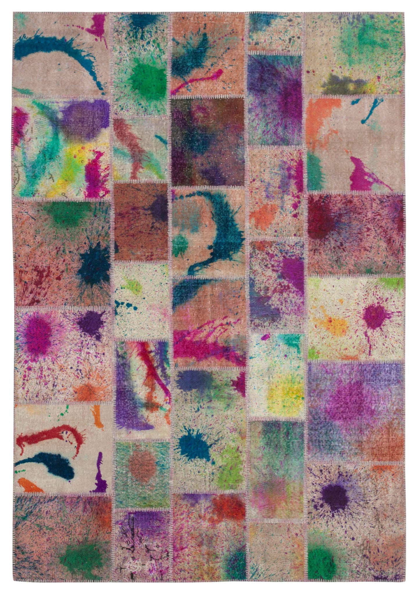 7x10 Multicolor Patchwork Rug - 24068